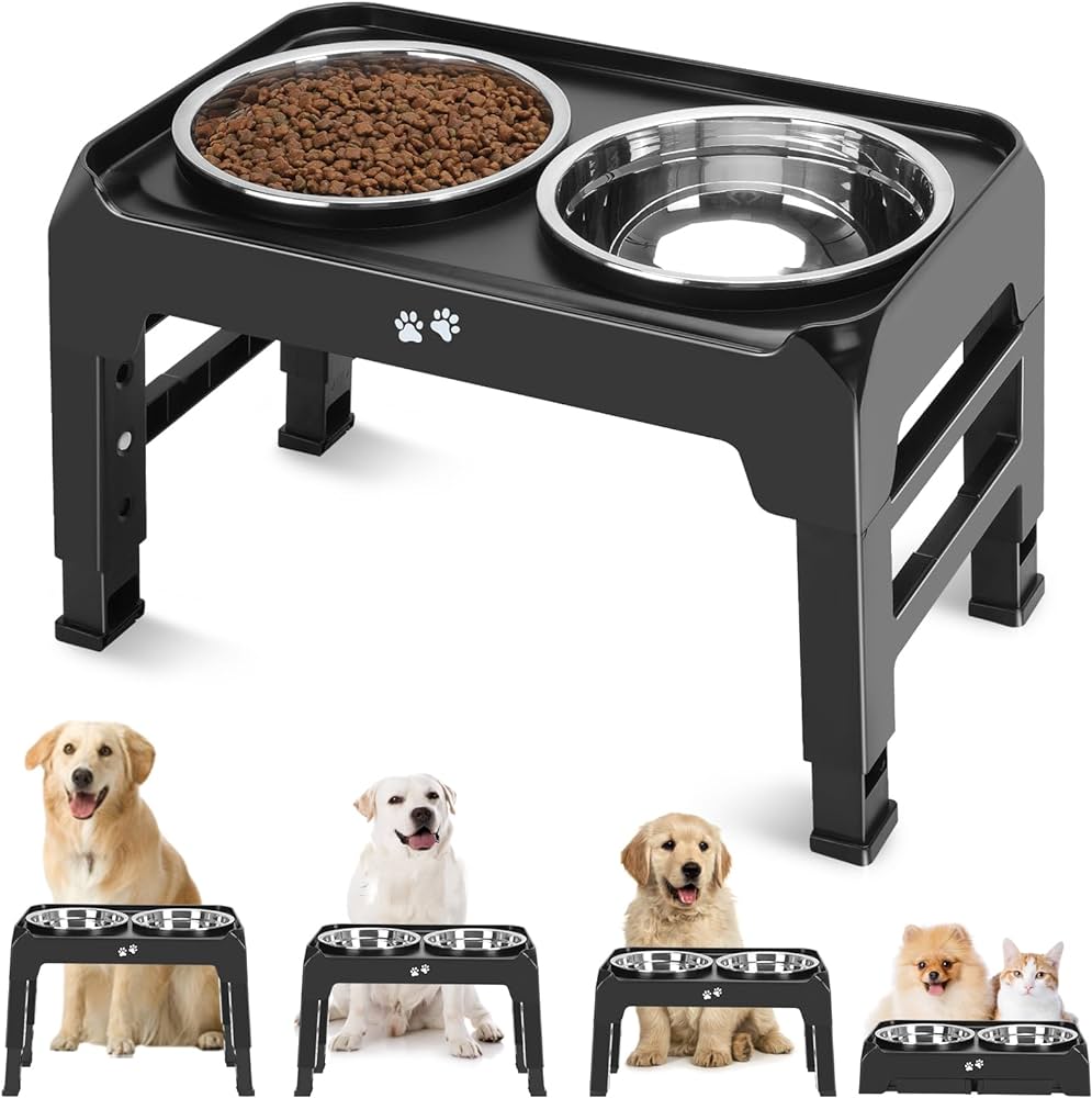 elevated dog bowl holder