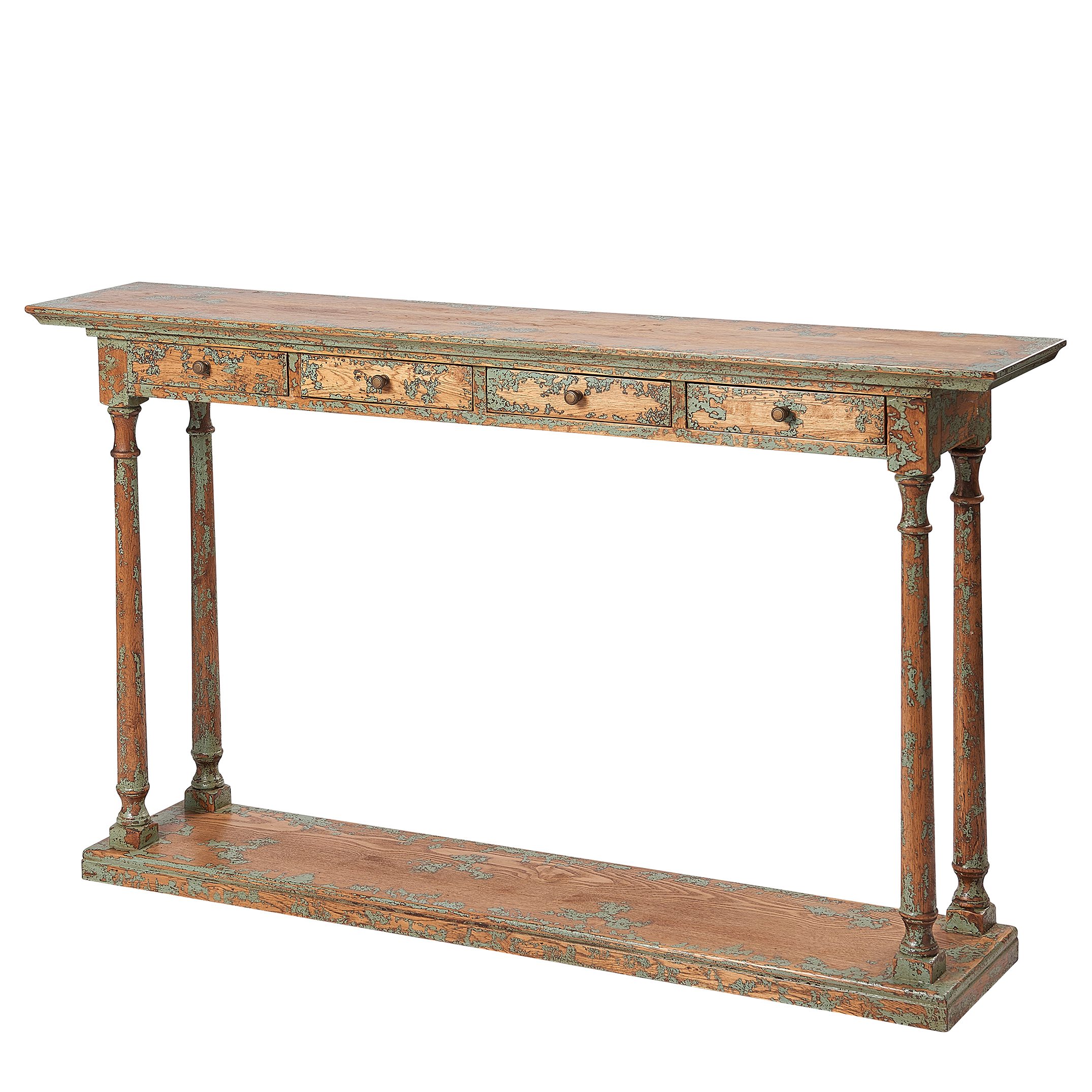 narrow antique console table