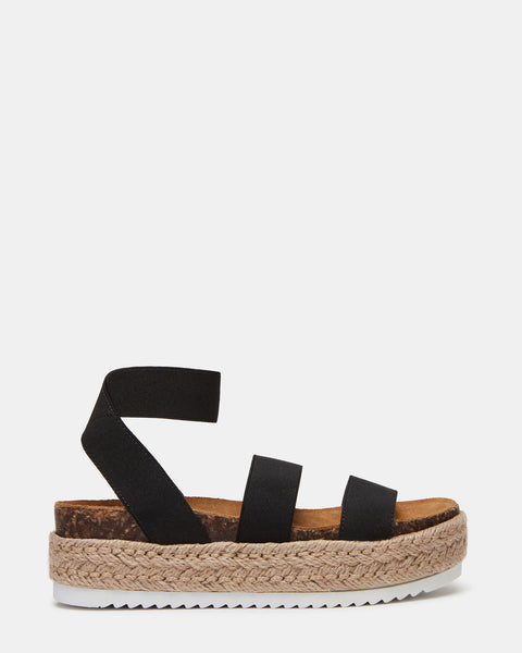 steve madden black wedge sandals