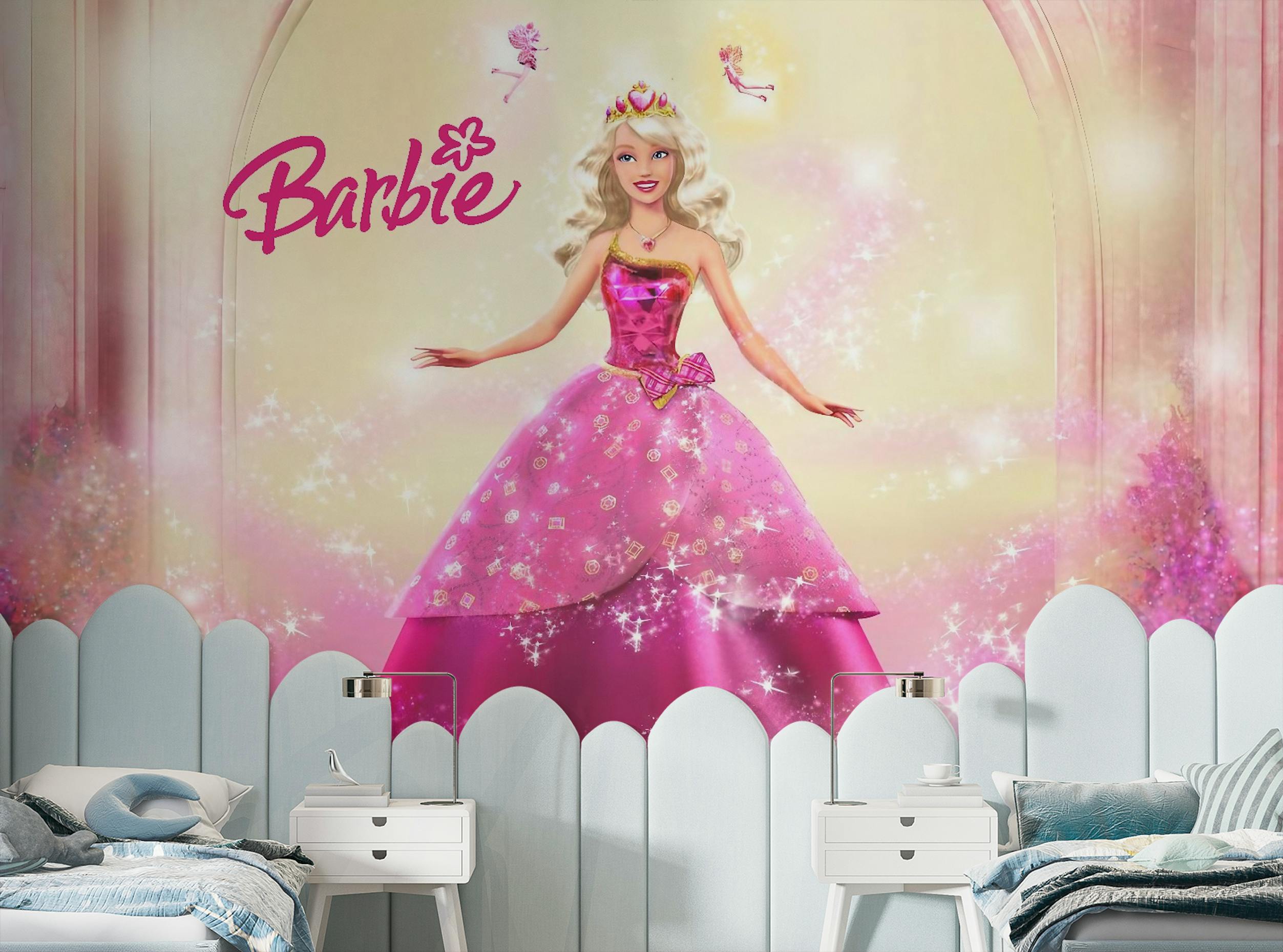 barbie wallpaper for bedroom