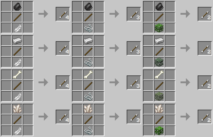 how to craft an arrow on minecraft