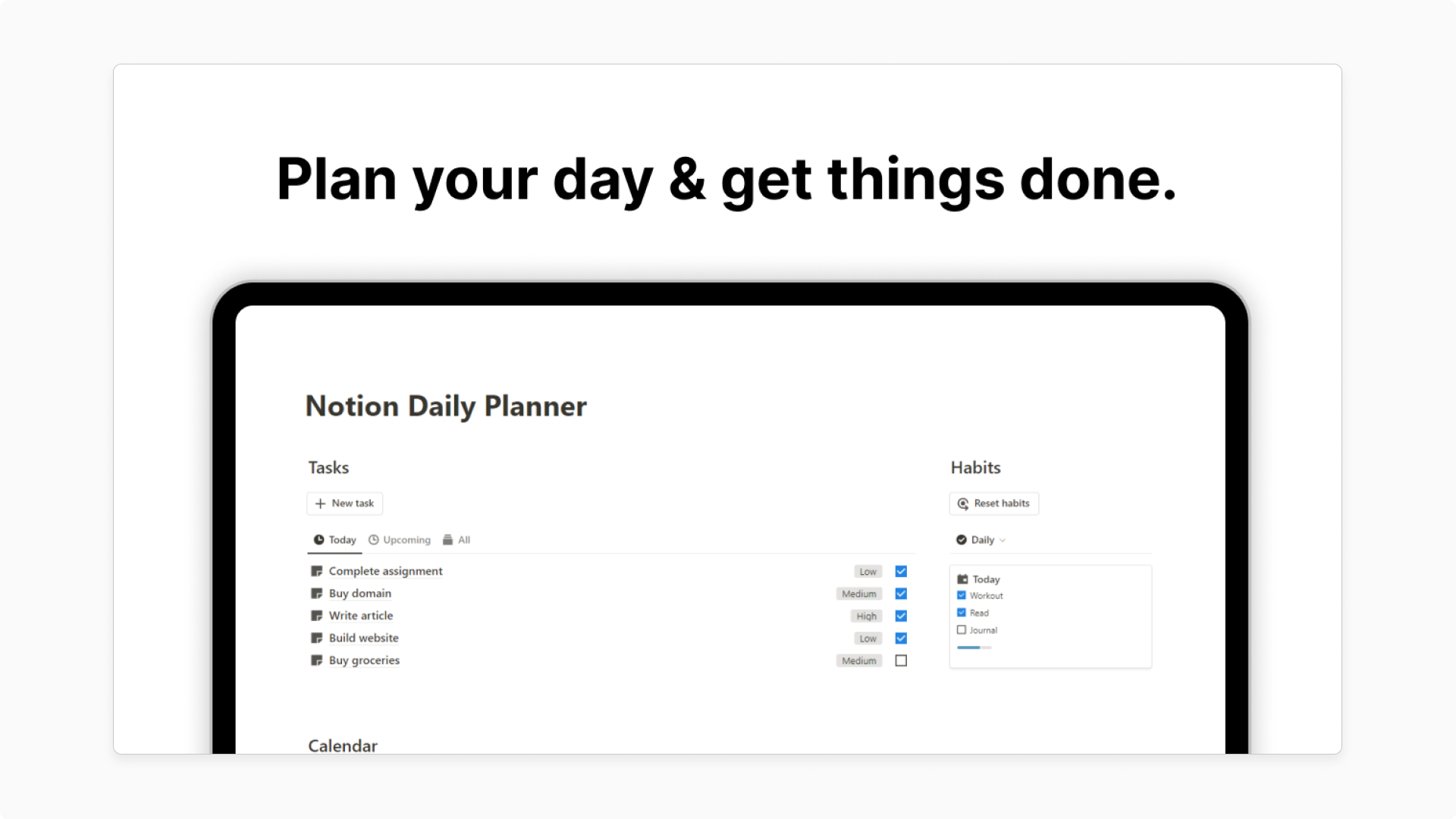 notion daily planner