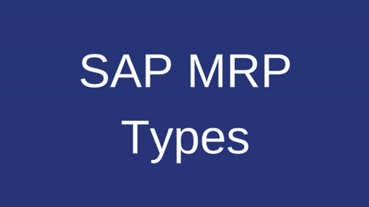 mrp type in sap