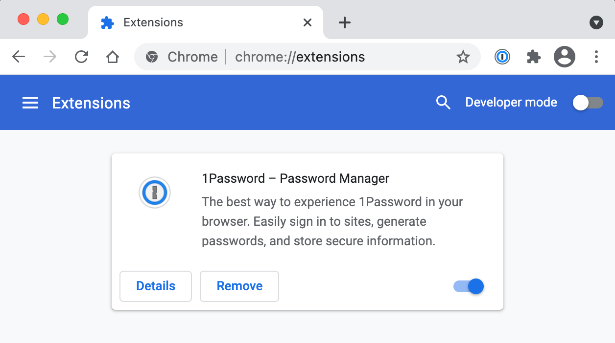 1password chrome extension