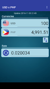 1us dollar to php