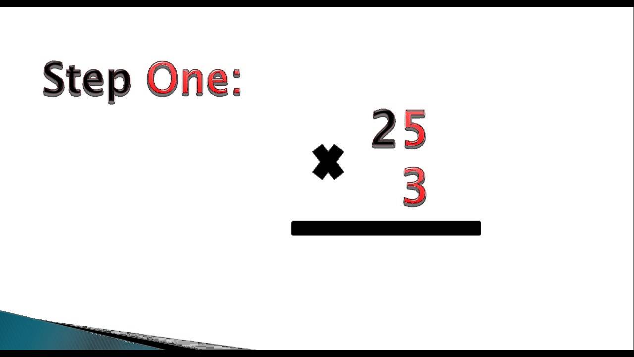 2 digit by 1 digit multiplication