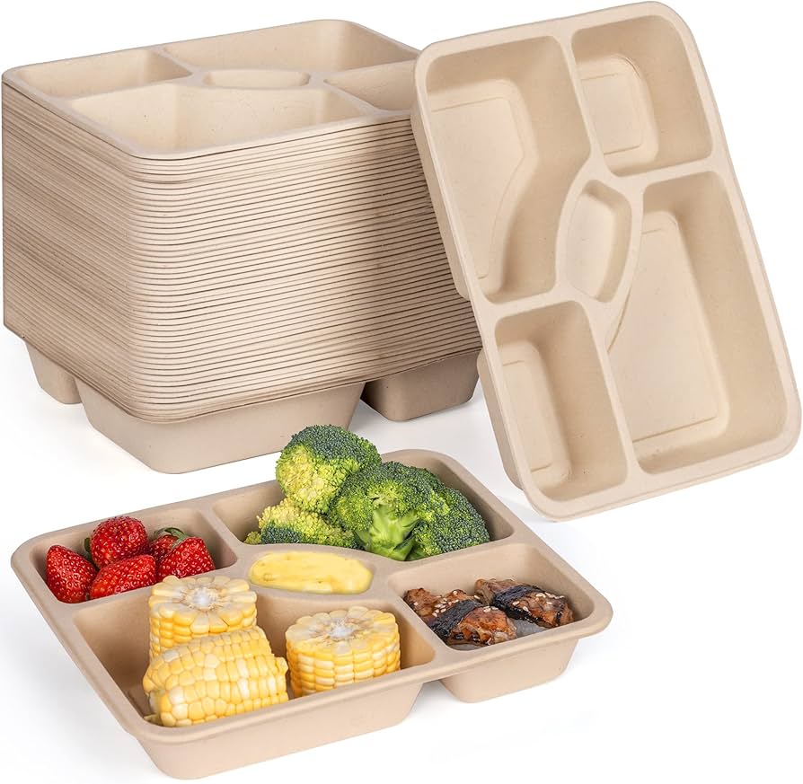 disposable plates with compartments