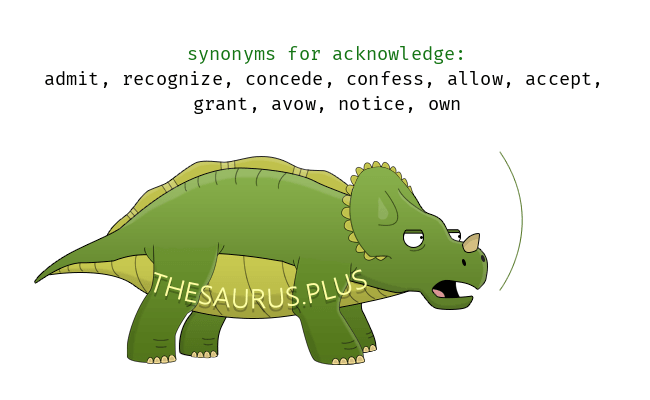 acknowledge thesaurus