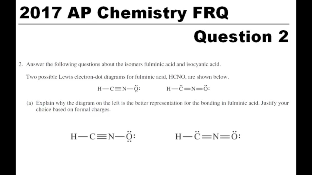 2017 ap chemistry free response