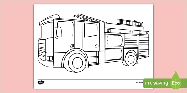 fire engine colouring pages