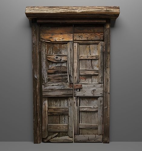 rust wooden doors