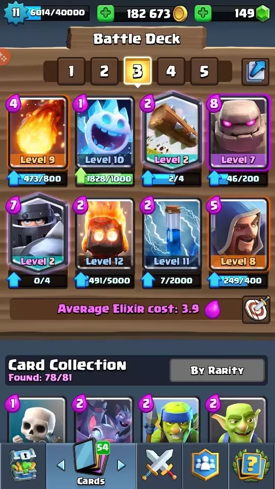 clash royale deck arena 11