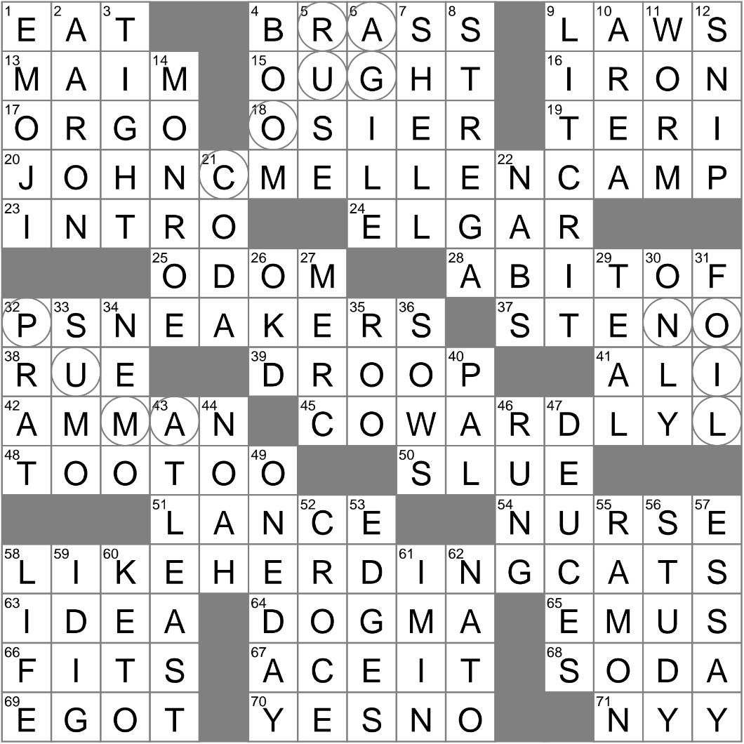 military host crossword clue