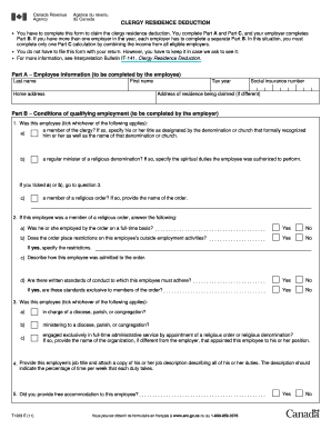 clergy housing allowance canada