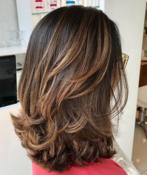 mid length layered cuts