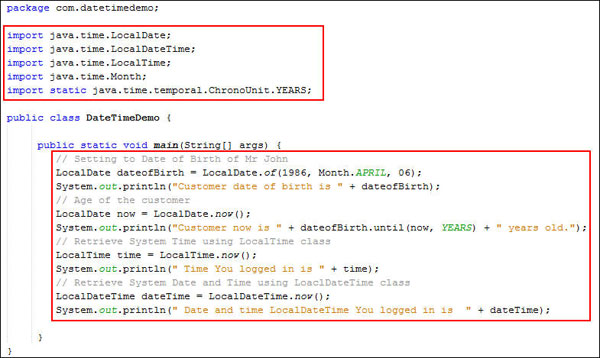 datetime java