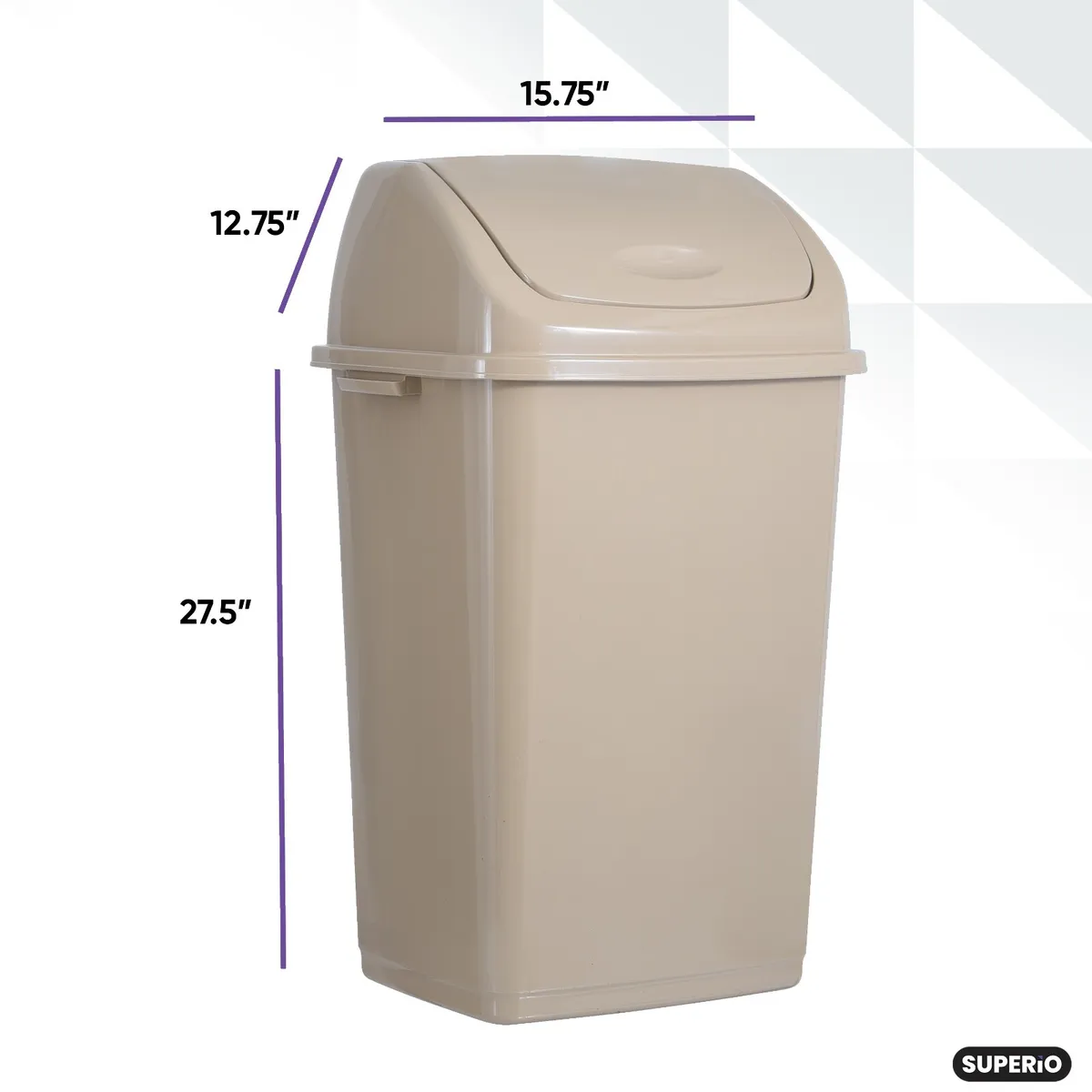 13 gallon swing top trash can