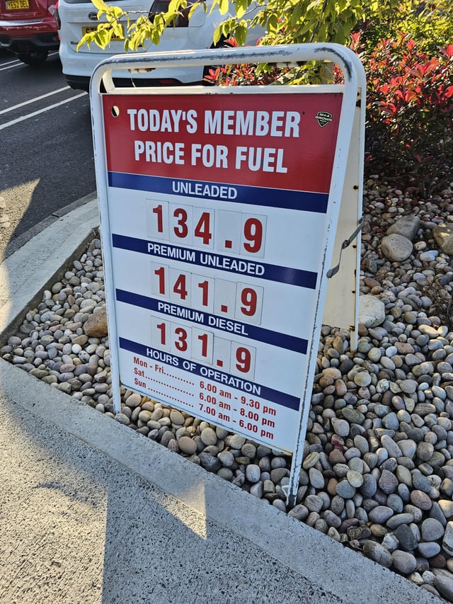 costco petrol price