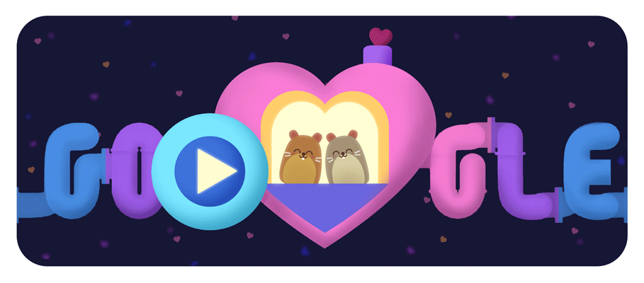 google doodle happy valentines day