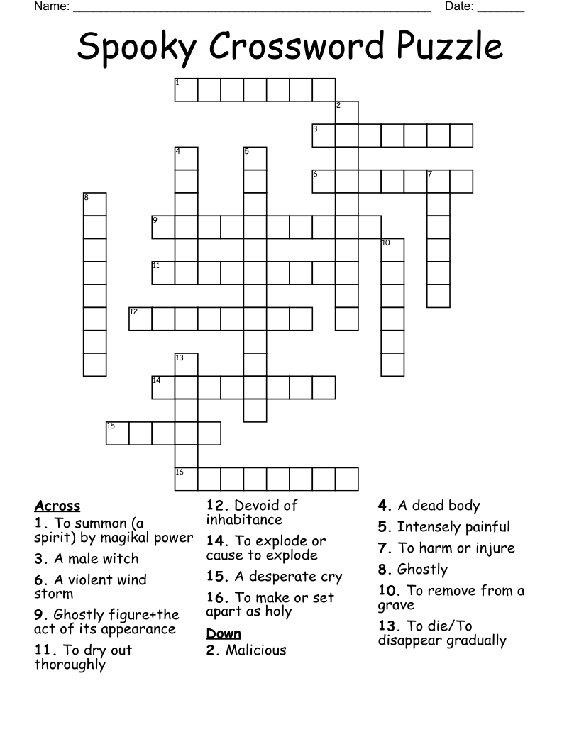 fright crossword clue