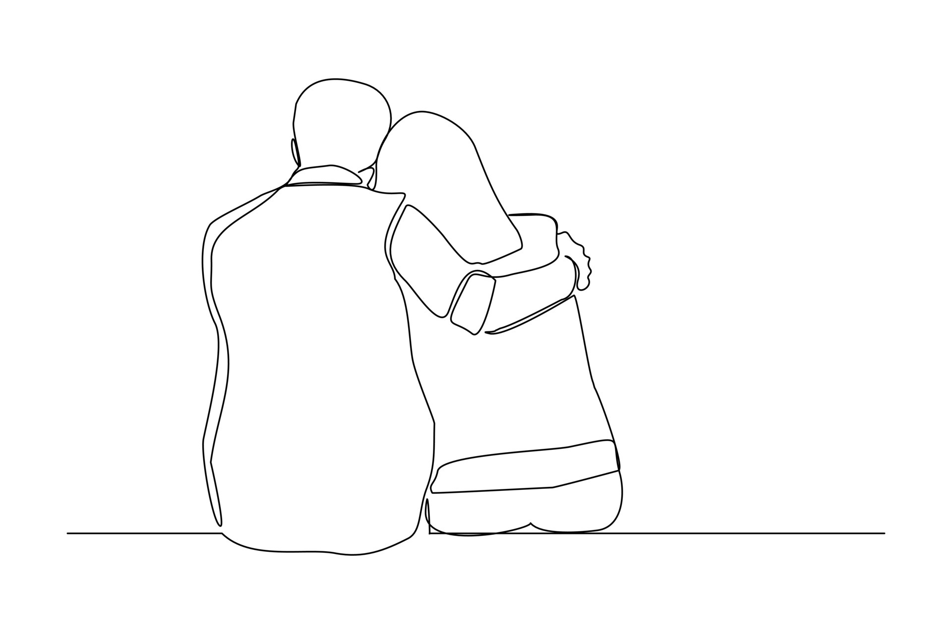 couple sitting together drawing