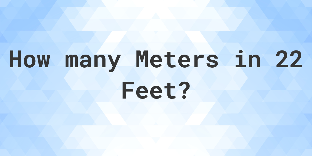 22 feet in meters