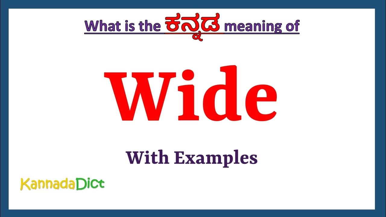 widely meaning in kannada