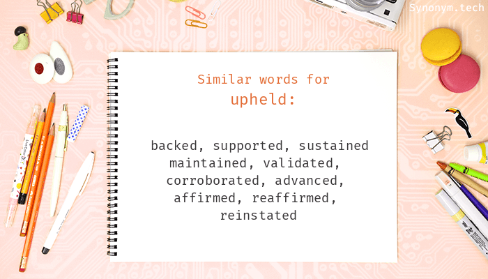 synonyms upheld