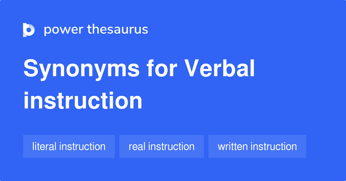 synonyms for instruction