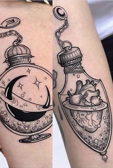 small potion bottle tattoo