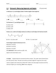 lesson 1-1 measuring segments and angles