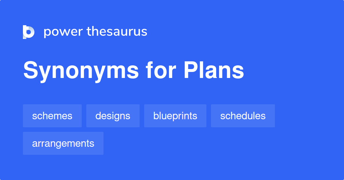 synonym for plans