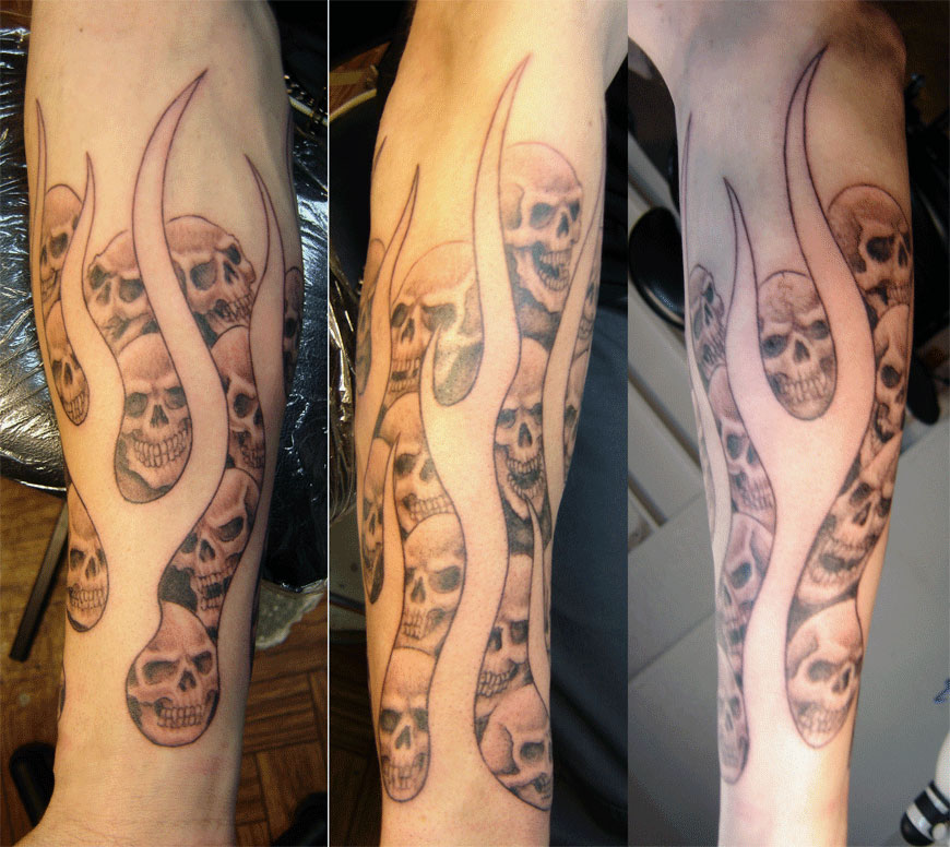 flame tattoo arm