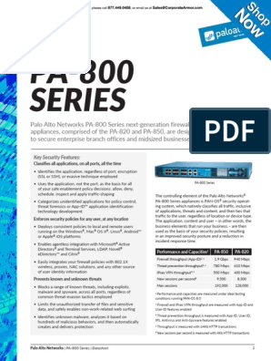 palo alto 800 datasheet