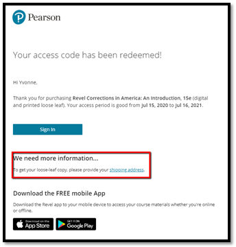 pearson revel access code