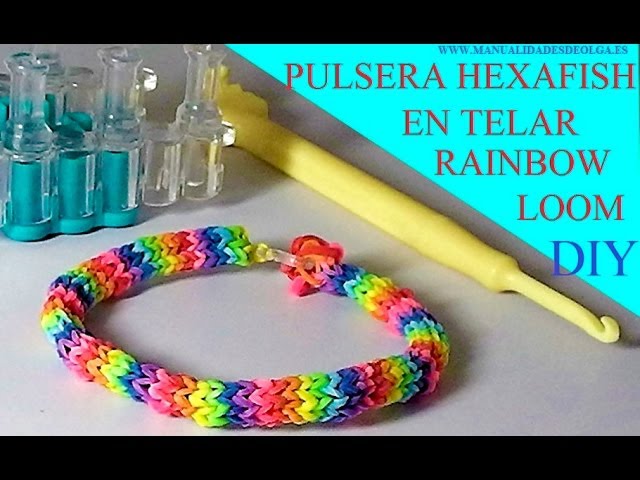 como hacer pulseras de ligas para niñas