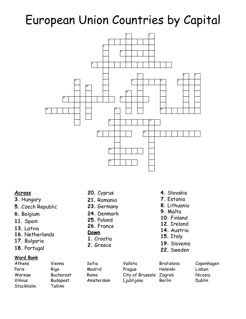 capital of romania crossword clue