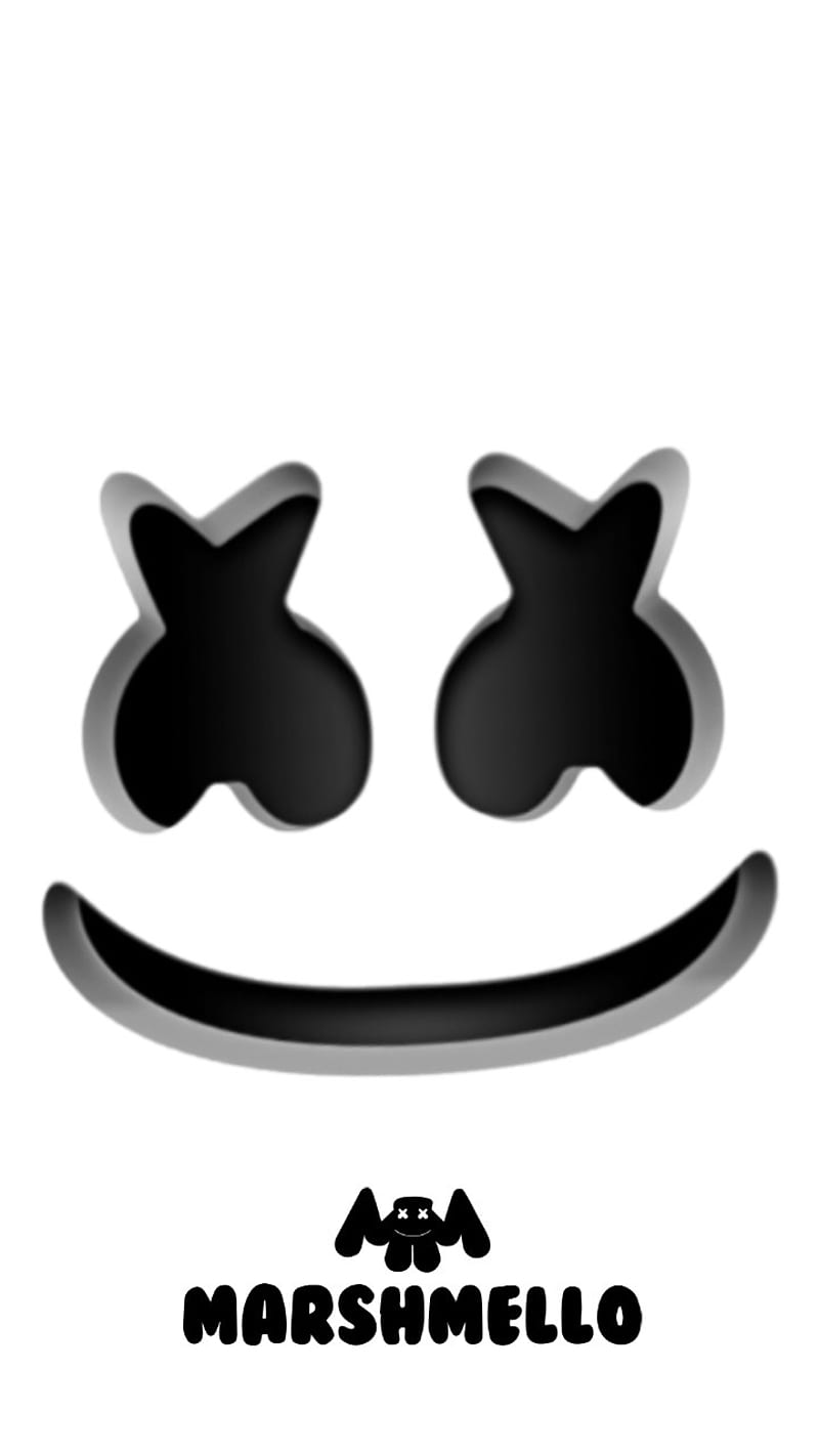 marshmello face text