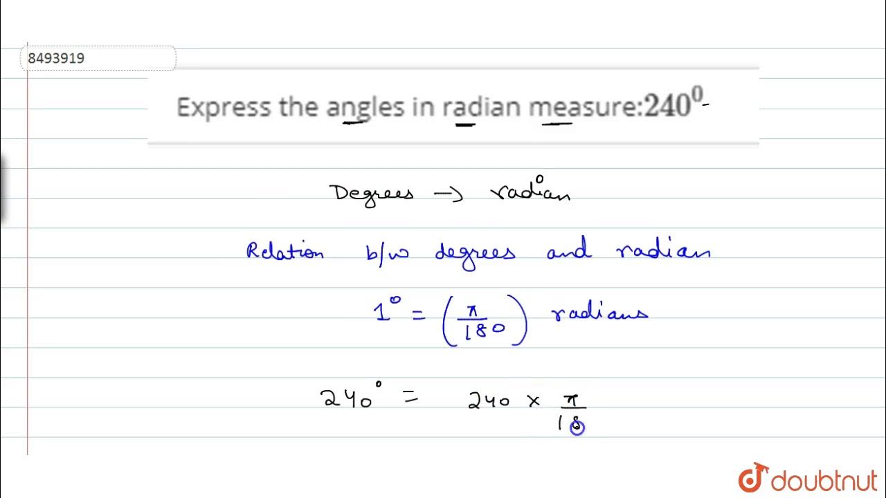 240 degrees to radians