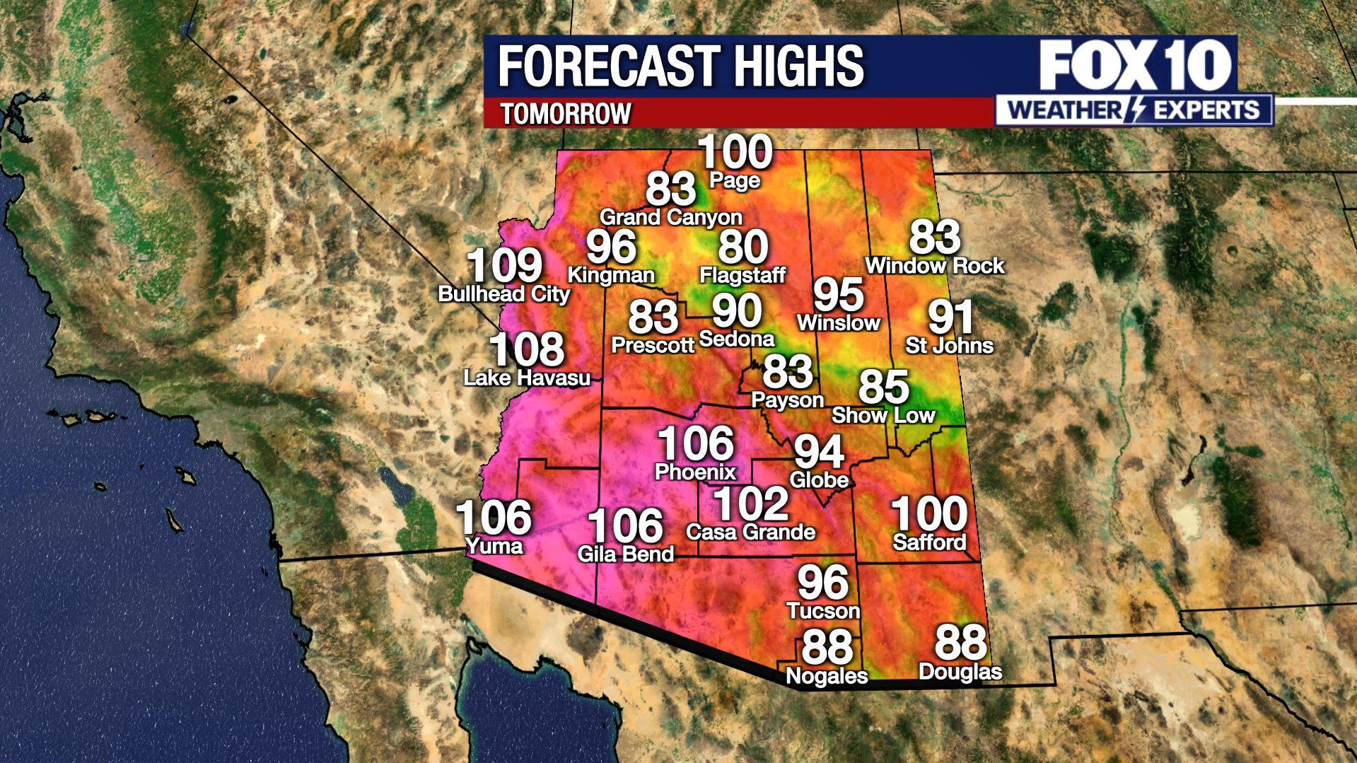 weather report for payson arizona