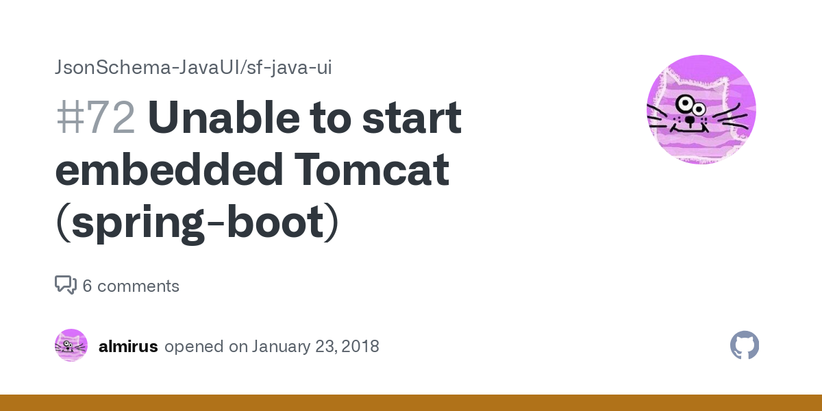 unable to start embedded tomcat