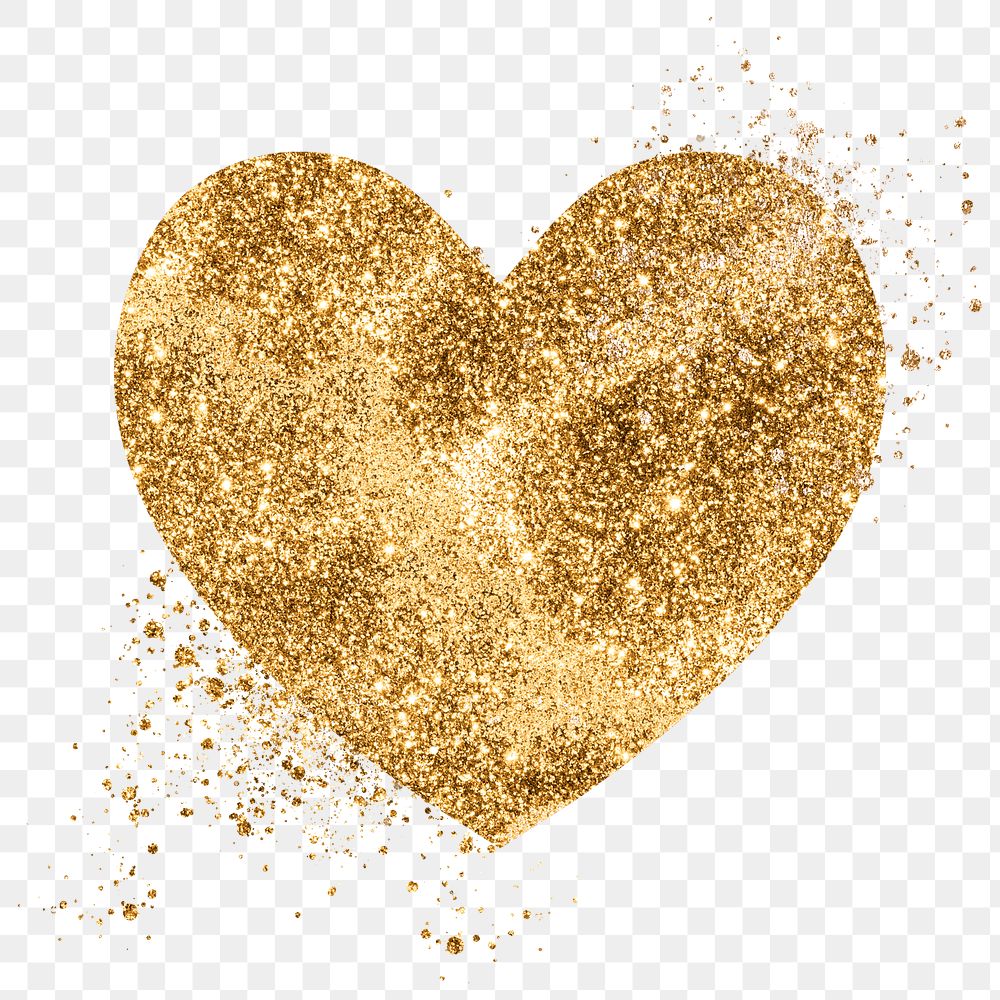 gold heart png