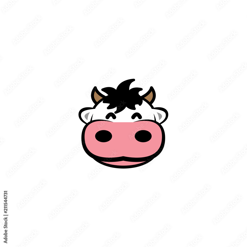 cartoon cow face