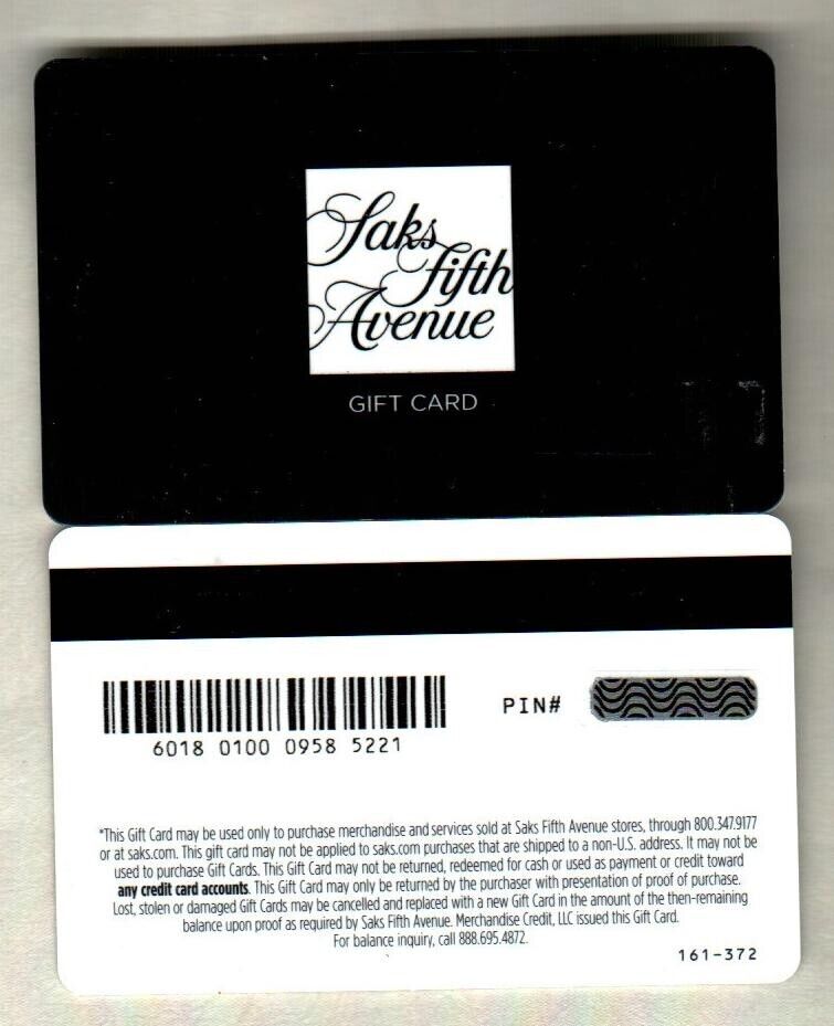 saks 5th avenue gift card