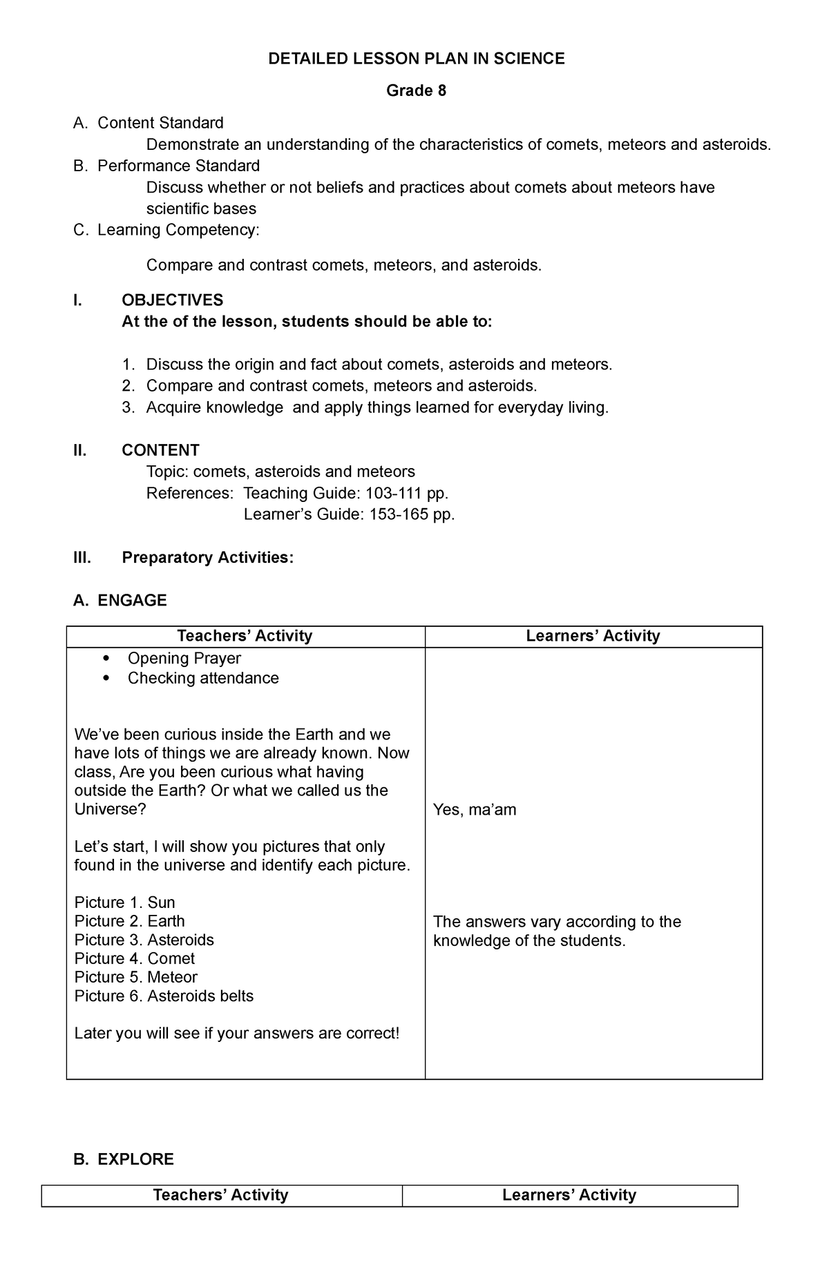 detailed lesson plan in science grade 8 pdf