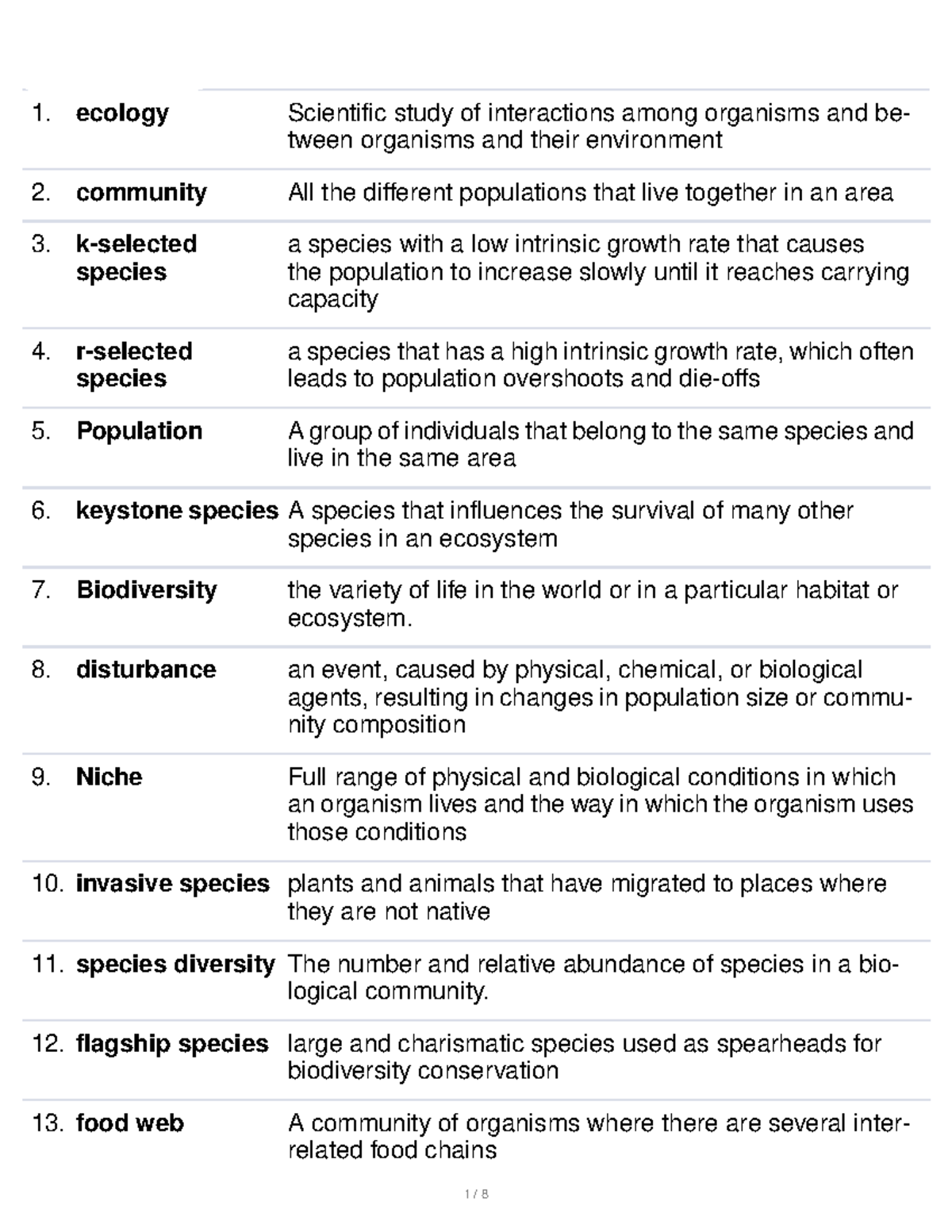 ecology is the study of quizlet