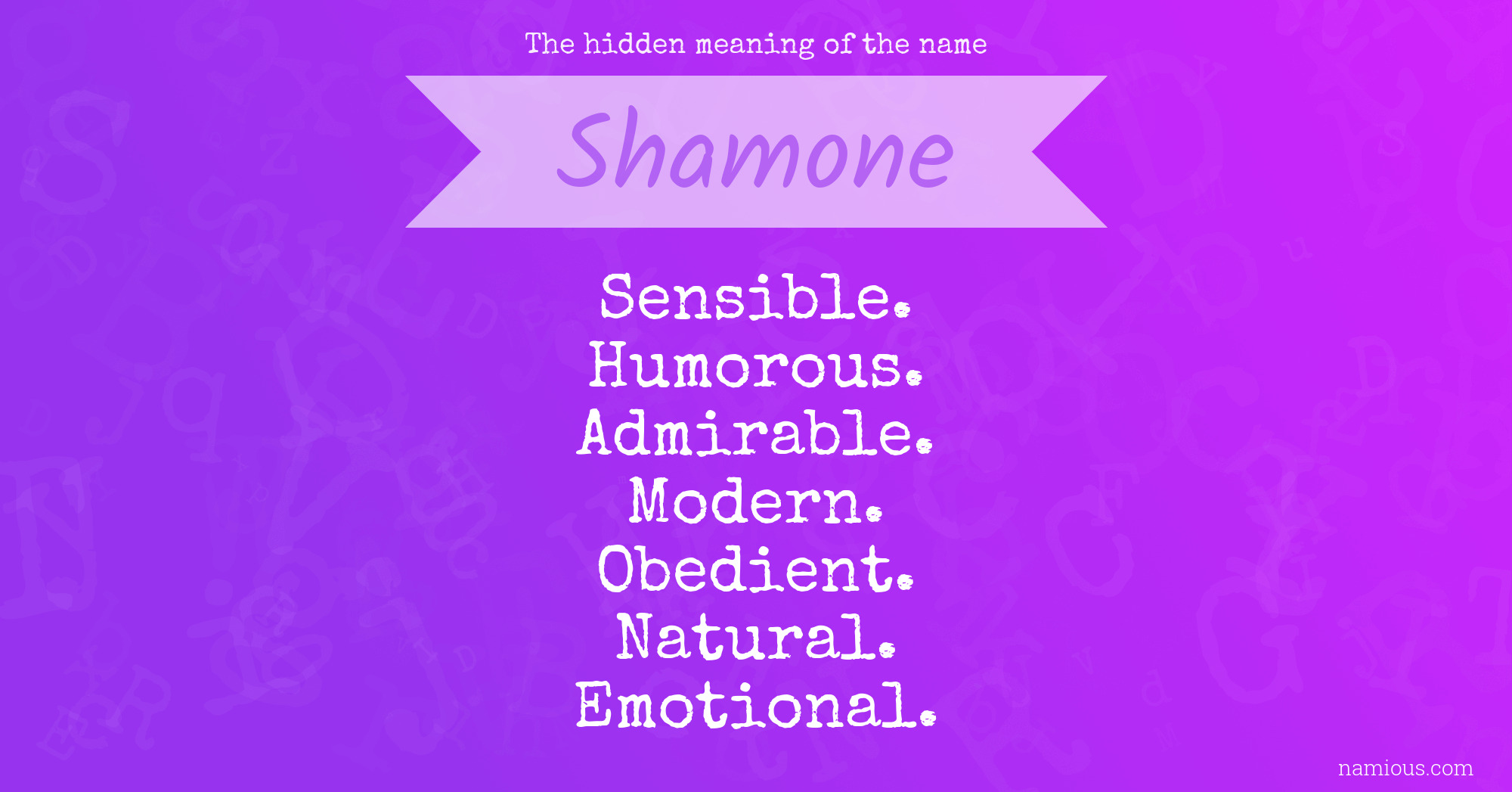 shamone meaning