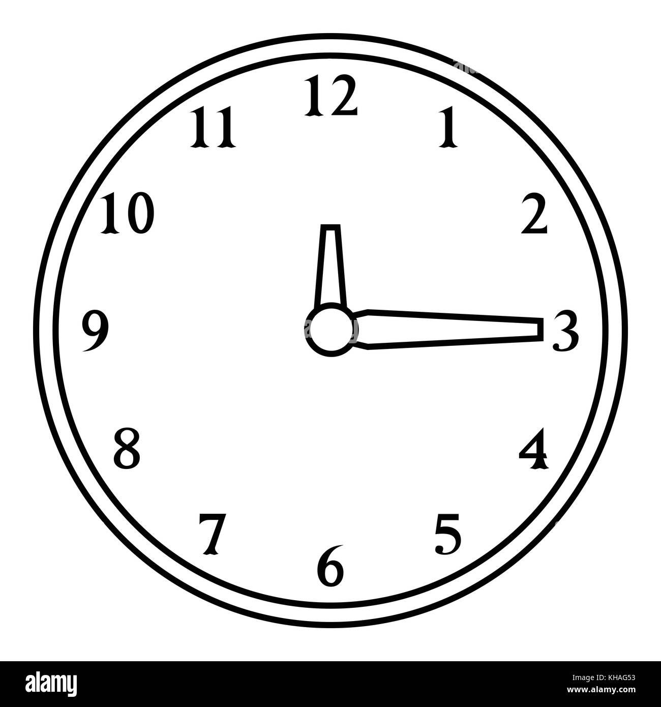 outline image of clock