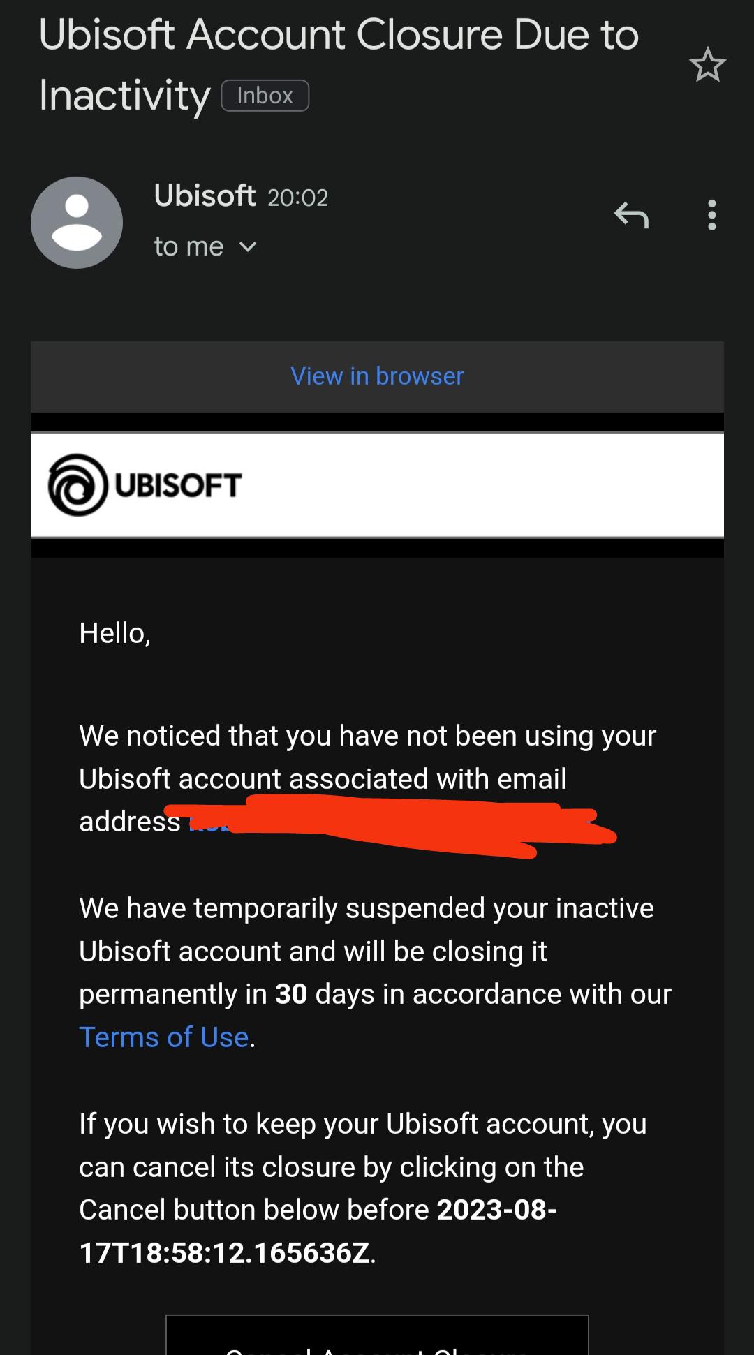 ubisoft account suspended login