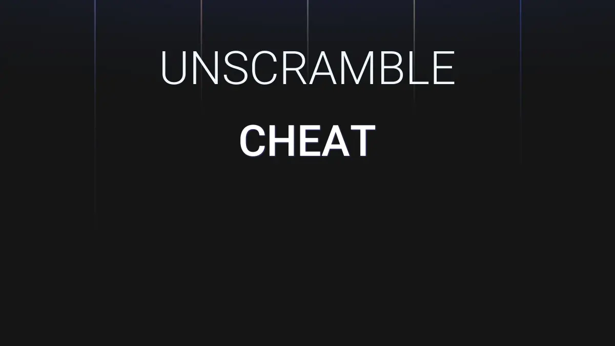 unscramble cheats